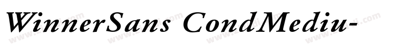 WinnerSans CondMediu字体转换